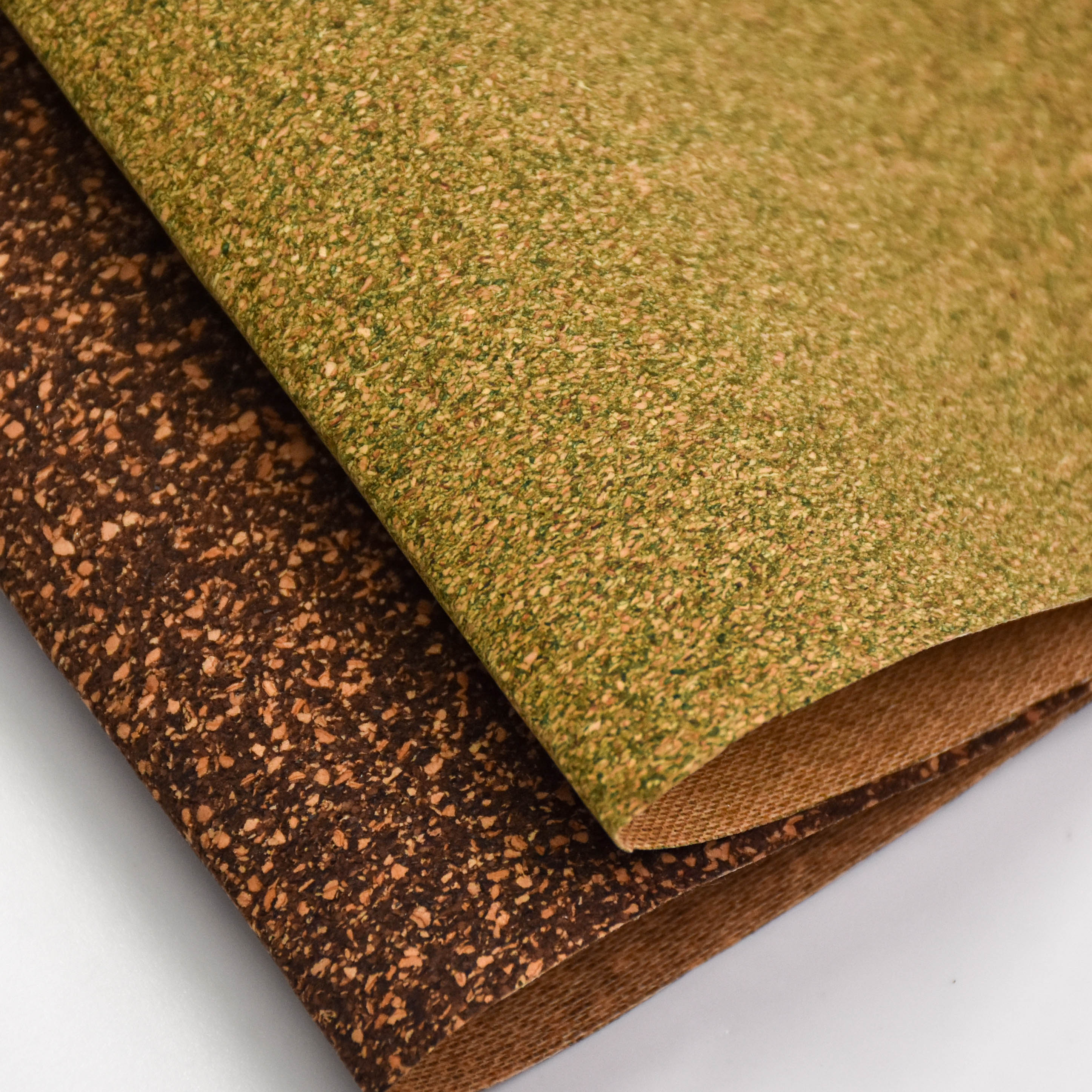 wholesale faux leather fabric Printed cork PU leather